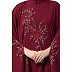 Designer Irani Kaftan with chikan embroidery work- Maroon Designer Irani Kaftan with chikan embroidery work- Maroon